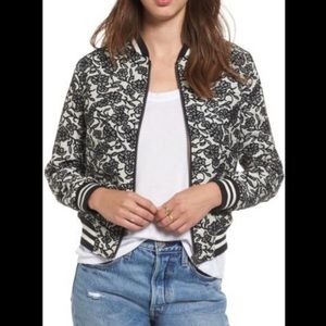 BB Dakota Addie Printed Floral Bomber Jacket